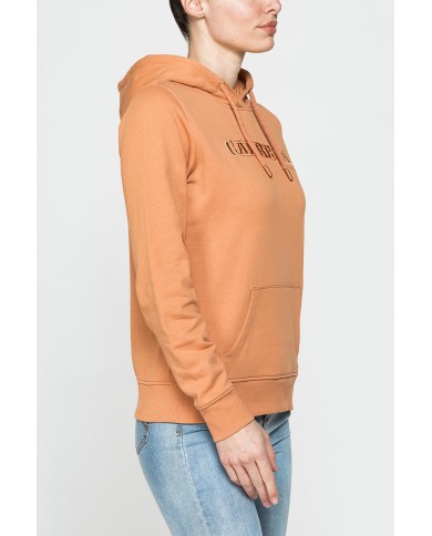 FELPA CON CAPPUCCIO REGULAR FIT CON RICAMO FRONTALE