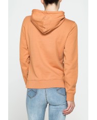 FELPA CON CAPPUCCIO REGULAR FIT CON RICAMO FRONTALE