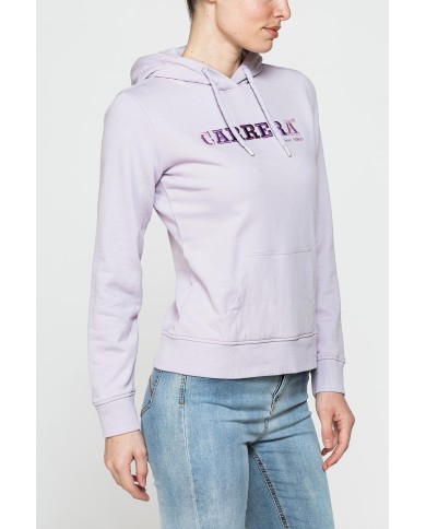 FELPA CON CAPPUCCIO REGULAR FIT CON RICAMO FRONTALE