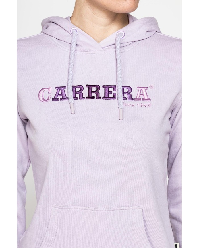 FELPA CON CAPPUCCIO REGULAR FIT CON RICAMO FRONTALE