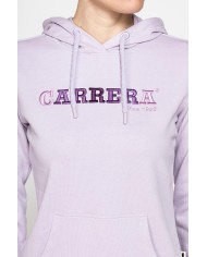 FELPA CON CAPPUCCIO REGULAR FIT CON RICAMO FRONTALE