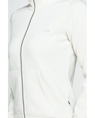 FELPA FULL ZIP A COLLO ALTO IN TESSUTO FELPATO