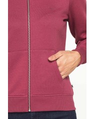 FELPA FULL ZIP A COLLO ALTO IN TESSUTO FELPATO