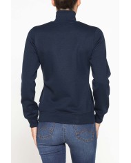 FELPA FULL ZIP A COLLO ALTO IN TESSUTO FELPATO