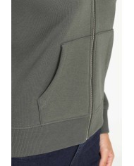 FELPA FULL ZIP A COLLO ALTO IN TESSUTO FELPATO