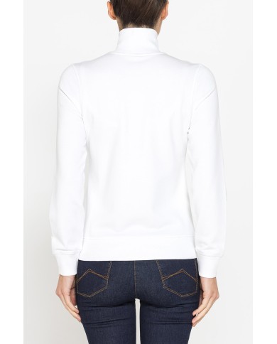 FELPA FULL ZIP CON COLLO ALTO