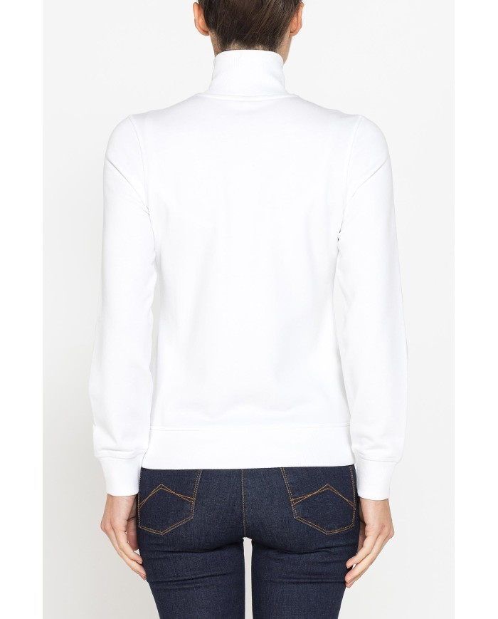 FELPA FULL ZIP CON COLLO ALTO