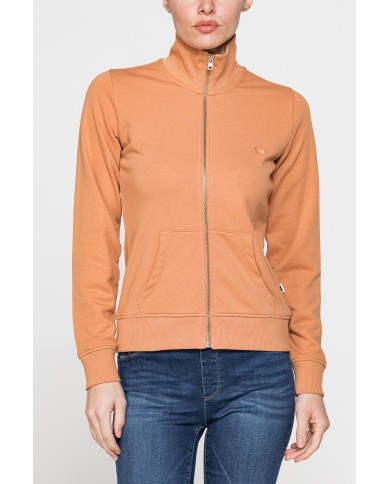 FELPA FULL ZIP CON COLLO ALTO