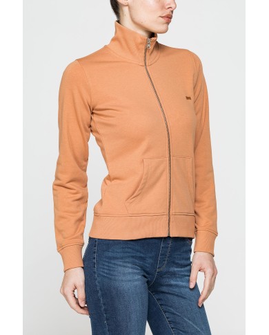 FELPA FULL ZIP CON COLLO ALTO