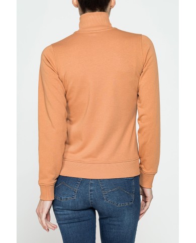 FELPA FULL ZIP CON COLLO ALTO