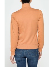 FELPA FULL ZIP CON COLLO ALTO