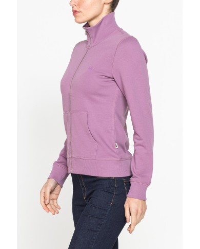 FELPA FULL ZIP CON COLLO ALTO