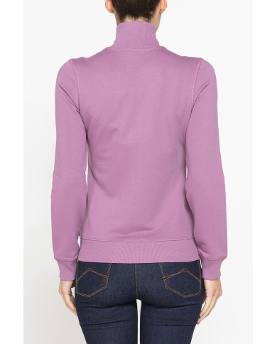 FELPA FULL ZIP CON COLLO ALTO