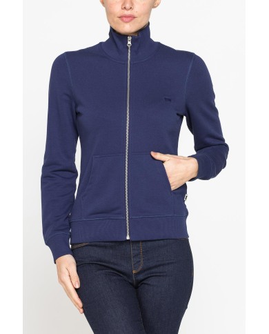 FELPA FULL ZIP CON COLLO ALTO