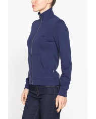 FELPA FULL ZIP CON COLLO ALTO