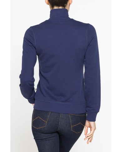 FELPA FULL ZIP CON COLLO ALTO