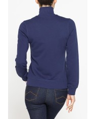FELPA FULL ZIP CON COLLO ALTO