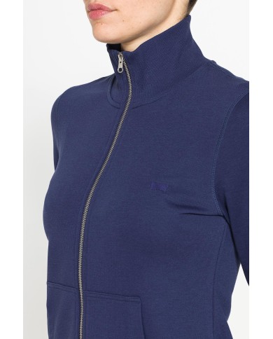 FELPA FULL ZIP CON COLLO ALTO