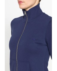 FELPA FULL ZIP CON COLLO ALTO