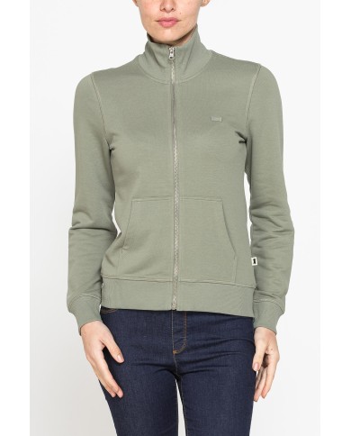 FELPA FULL ZIP CON COLLO ALTO