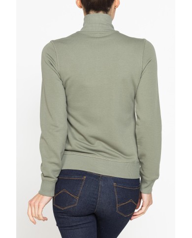 FELPA FULL ZIP CON COLLO ALTO