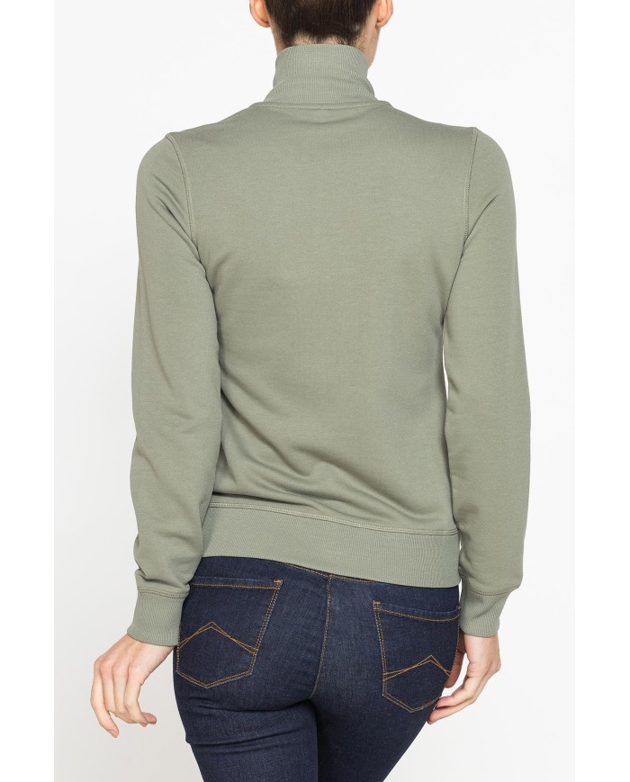 FELPA FULL ZIP CON COLLO ALTO