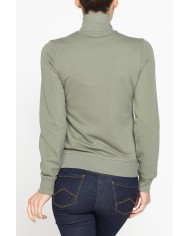 FELPA FULL ZIP CON COLLO ALTO