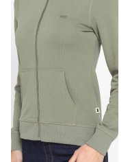 FELPA FULL ZIP CON COLLO ALTO