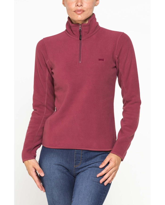 PILE COLLO ALTO MEZZA ZIP CON MANICA LUNGA