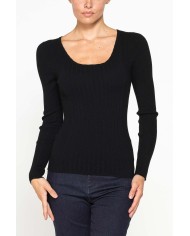 MAGLIA IN COSTINA IRREGOLARE CON SCOLLO QUADRATO