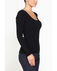 MAGLIA IN COSTINA IRREGOLARE CON SCOLLO QUADRATO