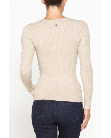 MAGLIA IN COSTINA IRREGOLARE CON SCOLLO QUADRATO