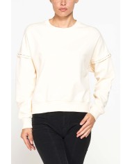 FELPA GIROCOLLO OVERSIZE FIT IN COTONE