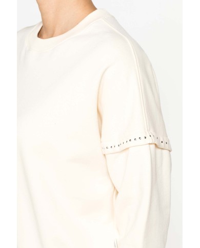 FELPA GIROCOLLO OVERSIZE FIT IN COTONE