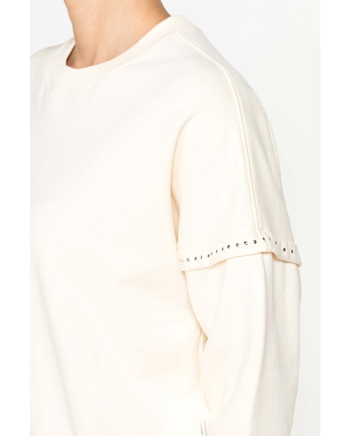 FELPA GIROCOLLO OVERSIZE FIT IN COTONE