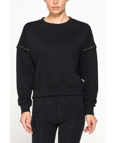 FELPA GIROCOLLO OVERSIZE FIT IN COTONE