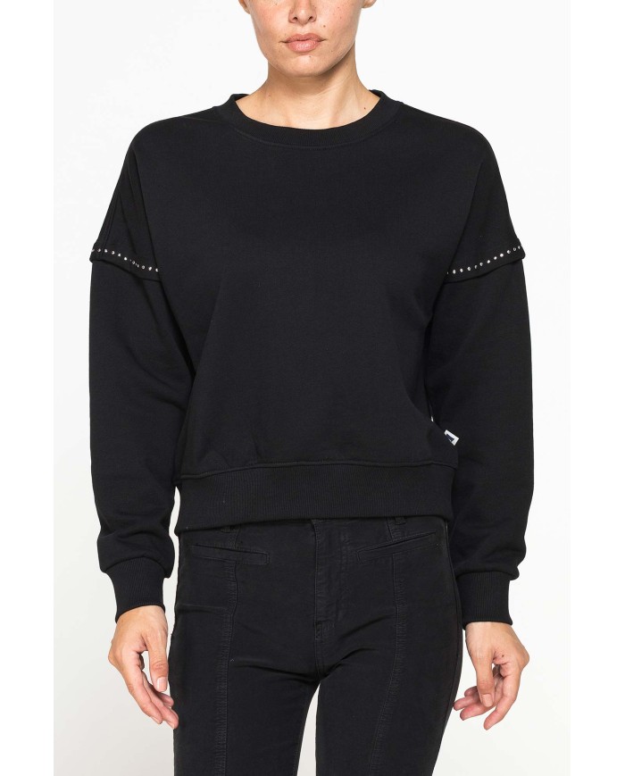 FELPA GIROCOLLO OVERSIZE FIT IN COTONE