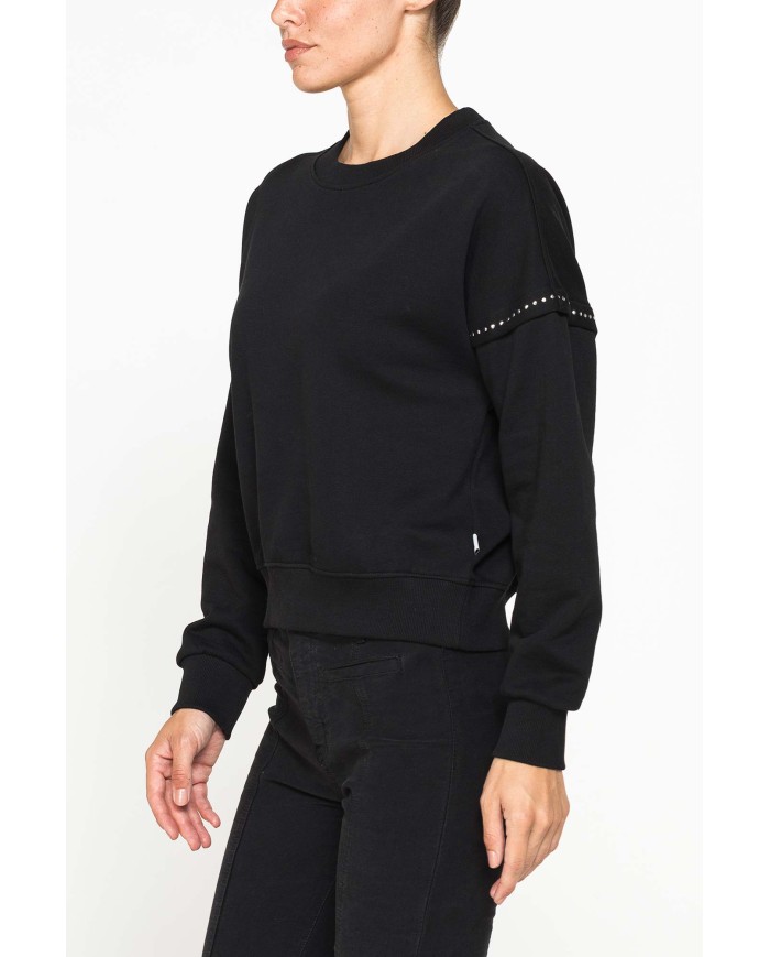 FELPA GIROCOLLO OVERSIZE FIT IN COTONE