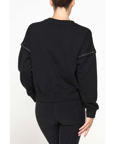 FELPA GIROCOLLO OVERSIZE FIT IN COTONE