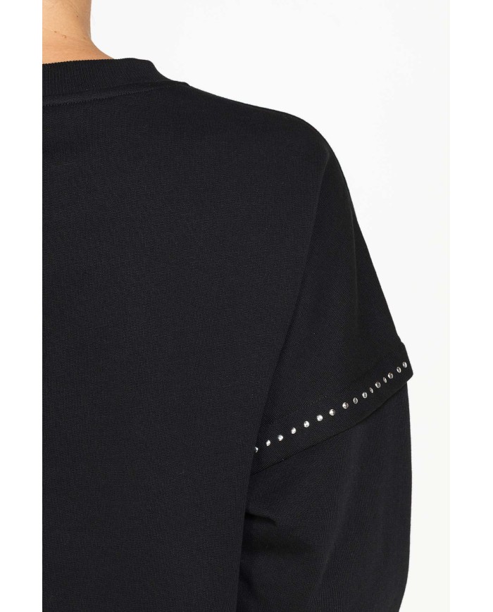 FELPA GIROCOLLO OVERSIZE FIT IN COTONE