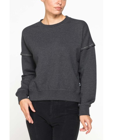 FELPA GIROCOLLO OVERSIZE FIT IN COTONE