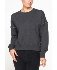 FELPA GIROCOLLO OVERSIZE FIT IN COTONE