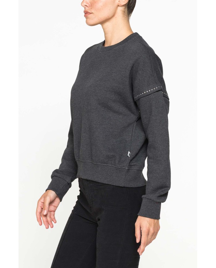 FELPA GIROCOLLO OVERSIZE FIT IN COTONE