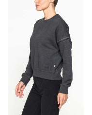 FELPA GIROCOLLO OVERSIZE FIT IN COTONE