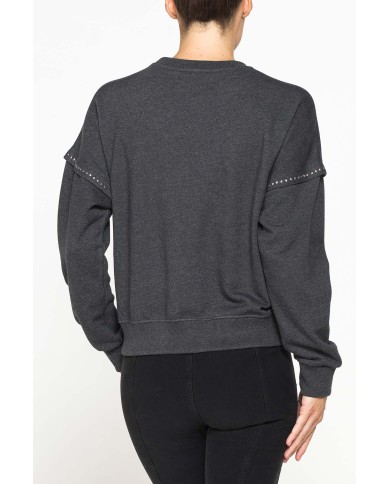 FELPA GIROCOLLO OVERSIZE FIT IN COTONE