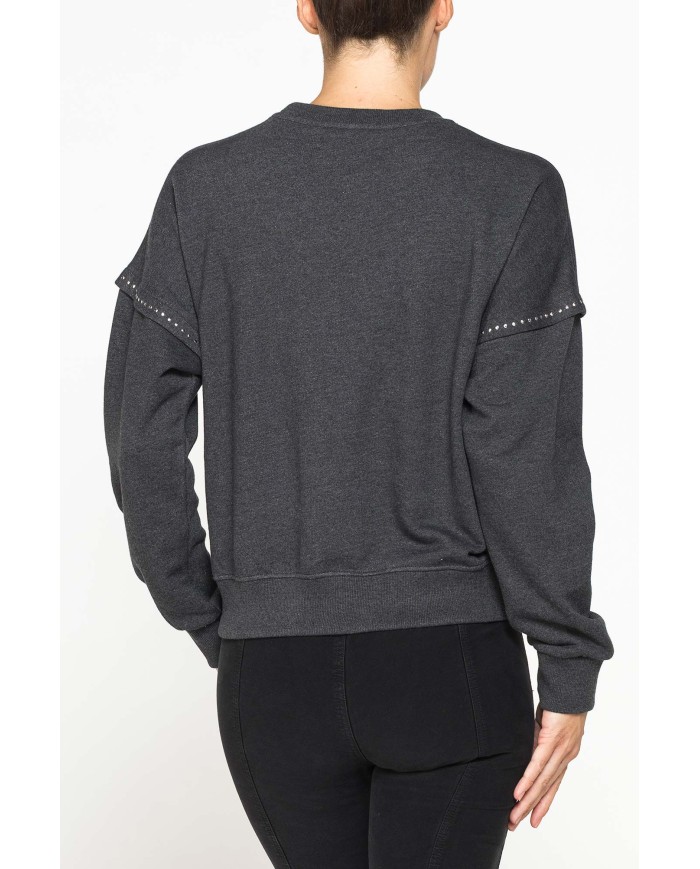 FELPA GIROCOLLO OVERSIZE FIT IN COTONE