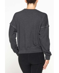 FELPA GIROCOLLO OVERSIZE FIT IN COTONE