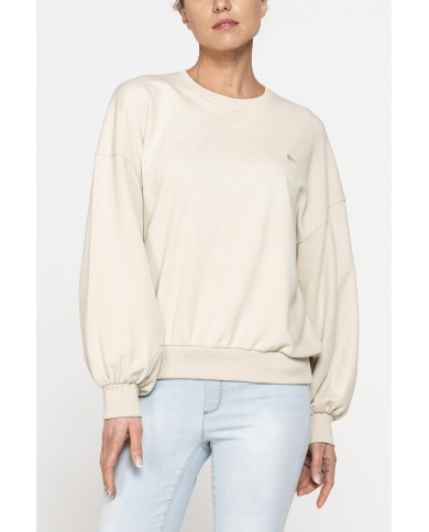 FELPA GIROCOLLO OVERSIZE FIT CON MANICA AMPIA