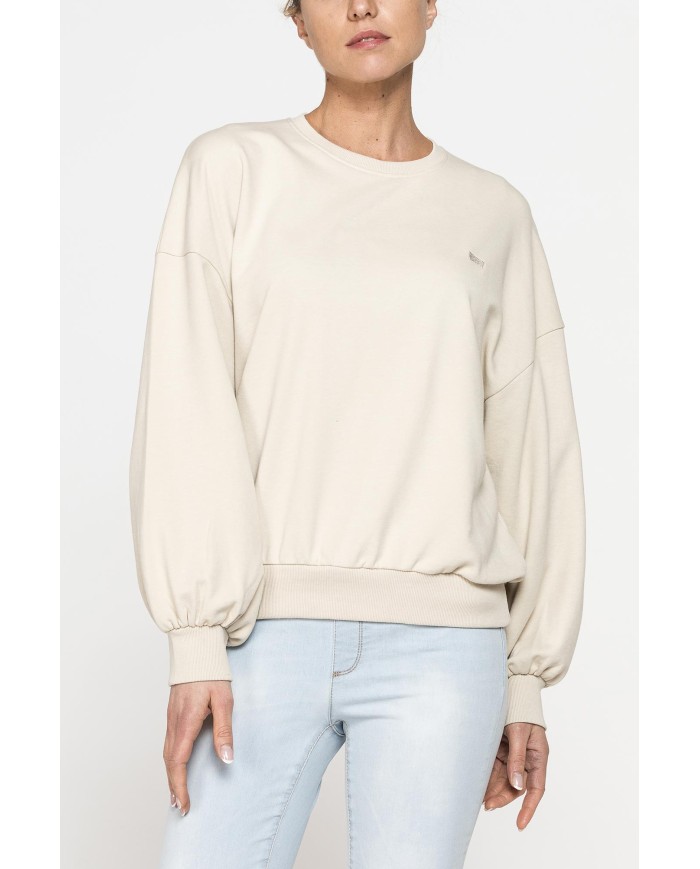 FELPA GIROCOLLO OVERSIZE FIT CON MANICA AMPIA