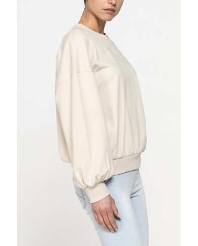 FELPA GIROCOLLO OVERSIZE FIT CON MANICA AMPIA